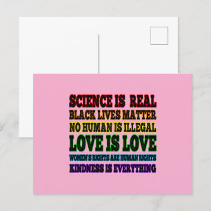 Wetenschap is een echte zwarte levenszaak briefkaart