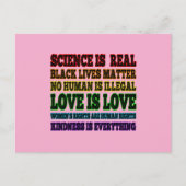 Wetenschap is een echte zwarte levenszaak briefkaart (Voorkant)