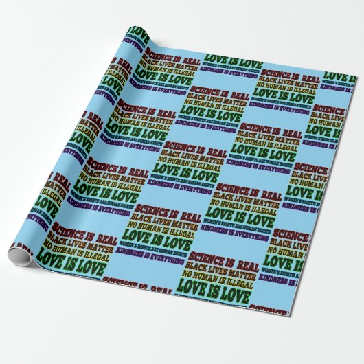 Wetenschap is een echte zwarte levenszaak cadeaupapier (Uitgerold)
