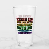 Wetenschap is een echte zwarte levenszaak glas (Voorkant)