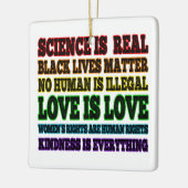 Wetenschap is een echte zwarte levenszaak keramisch ornament (Links)