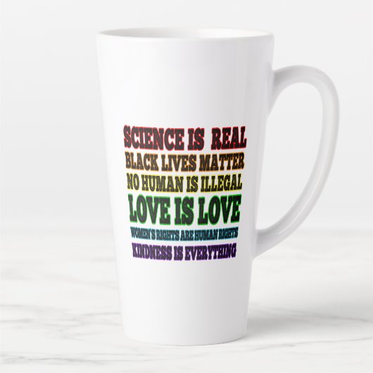 Wetenschap is een echte zwarte levenszaak latte mok (Rechts)