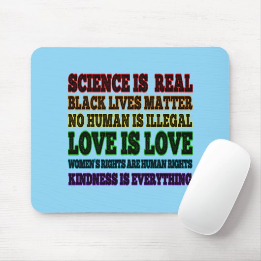 Wetenschap is een echte zwarte levenszaak muismat (Met muis)