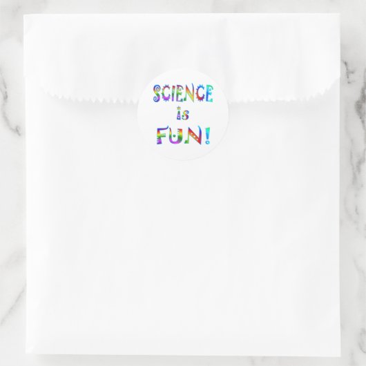 Wetenschap is Fun Ronde Sticker (Tas)