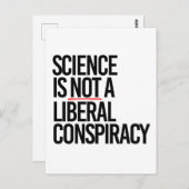 WETENSCHAP IS GEEN LIBERAAL COMPLOT BRIEFKAART (Voorkant / Achterkant)