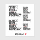 WETENSCHAP IS GEEN LIBERAAL COMPLOT STICKER (Vel)
