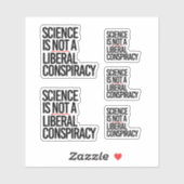 WETENSCHAP IS GEEN LIBERAAL COMPLOT STICKER (Vel)