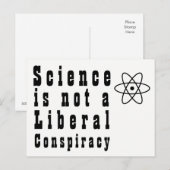 "Wetenschap is geen liberale samenzwering" Editabl Briefkaart (Voorkant / Achterkant)