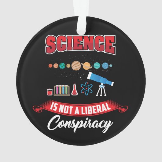 Wetenschap is geen liberale samenzwering, grappige ornament (achterkant)