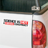 Wetenschap is GEEN liberale samenzwering - verzet  Bumpersticker (Op Truck)