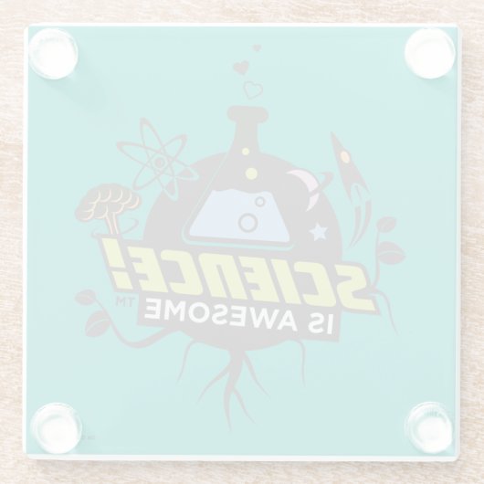 Wetenschap is Geweldige Glazen Onderzetter (Achterkant)