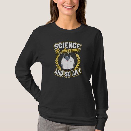Wetenschap is Geweldige Gorilla Rocket Scientist T-shirt (Voorkant)