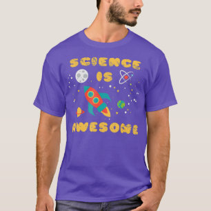 Wetenschap is Geweldige Nerd Space Ship Rocket Moo T-shirt