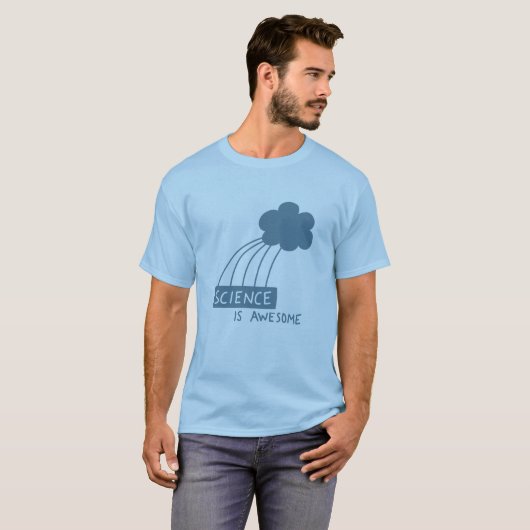 Wetenschap is Geweldige (stalen blauw) T-shirt (Voorkant volledig)