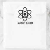 Wetenschap is groter dan religie ronde sticker (Tas)