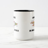 Wetenschap is in mijn genen biologie DNA replicati Tweekleurige Koffiemok (Center)