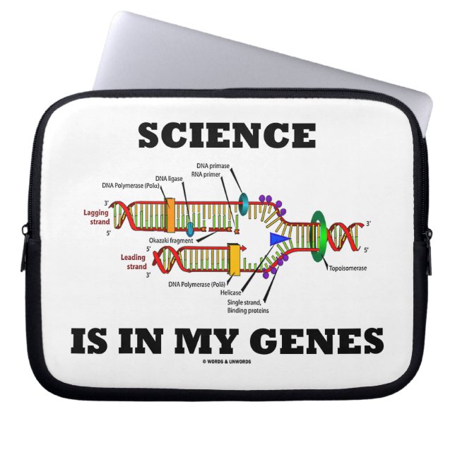 Wetenschap is in mijn genen (DNA-replicatie) Laptop Sleeve (Voorkant)