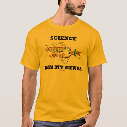 Wetenschap is in mijn genen (DNA-replicatie) T-shirt (Voorkant)