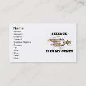 Wetenschap is in mijn genen (DNA-replicatie) Visitekaartje (Voorkant)