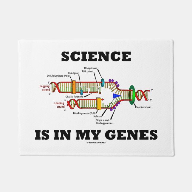 Wetenschap is in mijn genen DNA Replication Humor Deurmat (Voorkant)