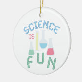 Wetenschap is leuk keramisch ornament (Links)