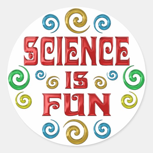 Wetenschap is LEUK Ronde Sticker (Voorkant)