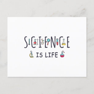 Wetenschap is leven briefkaart