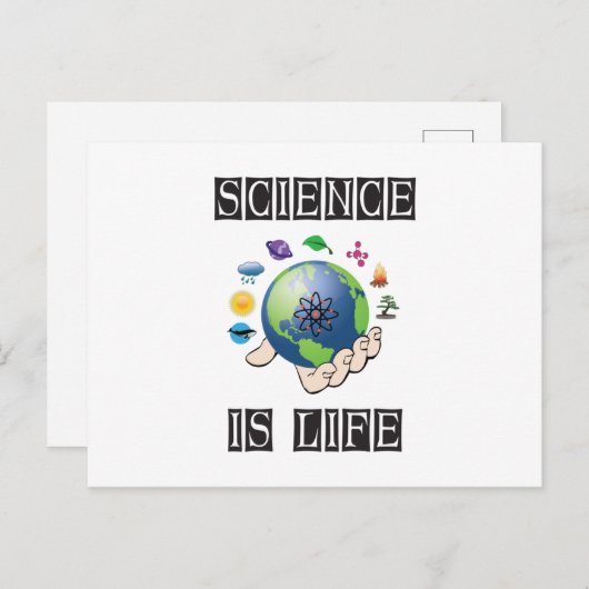Wetenschap is leven briefkaart (Voorkant / Achterkant)