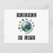 Wetenschap is leven briefkaart (Voorkant)