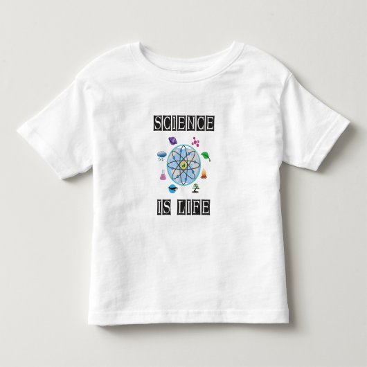 Wetenschap is leven kinder shirts (Voorkant)