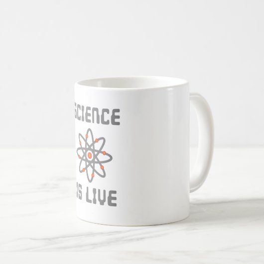 Wetenschap is leven koffiemok (Voorkant rechts)