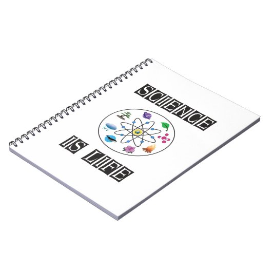 Wetenschap is leven notitieboek (Linkerzijde)