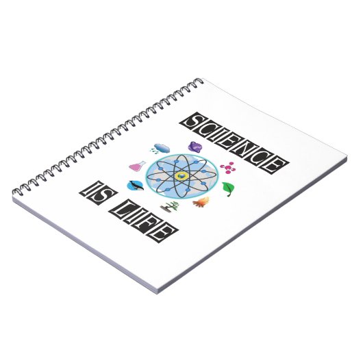 Wetenschap is leven notitieboek (Linkerzijde)