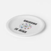 Wetenschap is leven papieren bordje (Gekanteld)