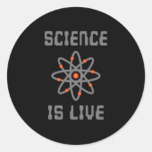 Wetenschap is leven ronde sticker (Voorkant)