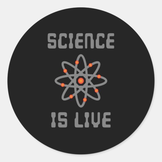 Wetenschap is leven ronde sticker (Voorkant)
