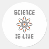 Wetenschap is leven ronde sticker (Voorkant)