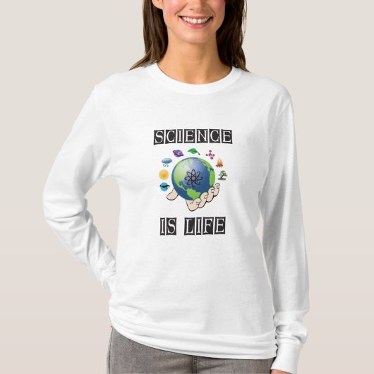 Wetenschap is leven t-shirt (Voorkant)