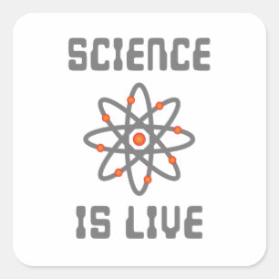 Wetenschap is leven vierkante sticker
