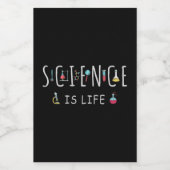 Wetenschap is leven voedselcontainer etiket (Enkel label)