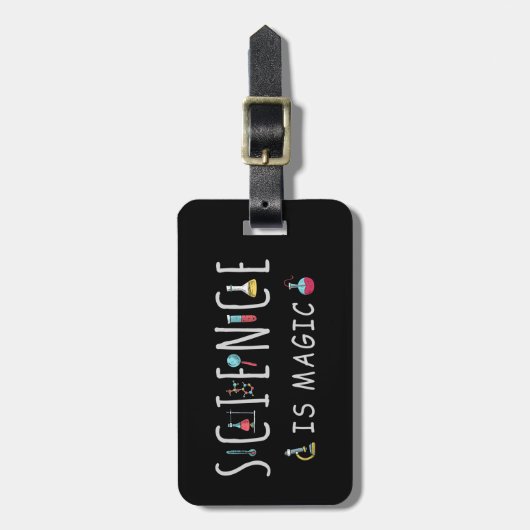 Wetenschap is magie bagagelabel (Voorkant verticaal)