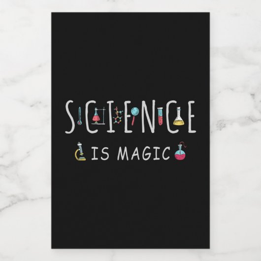 Wetenschap is magie voedselcontainer etiket (Enkel label)