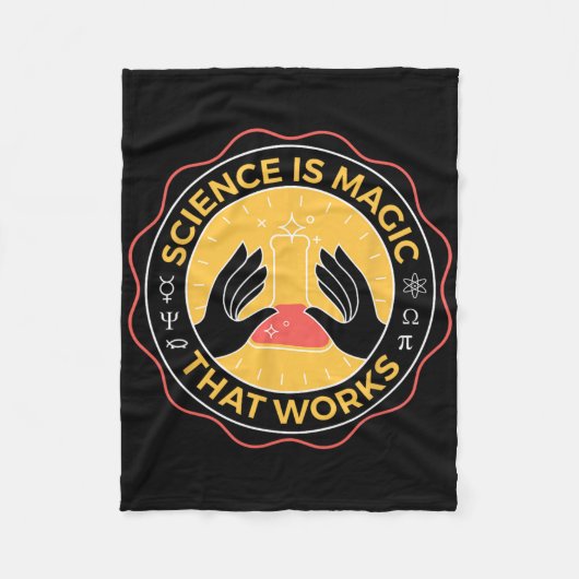 Wetenschap is Magisch dat Wetenschap werkt Fleece Deken (Voorkant)