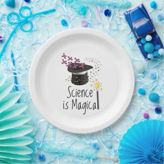 Wetenschap is Magisch Papieren Bordje (Feest)