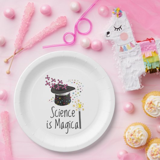 Wetenschap is Magisch Papieren Bordje (Feest)