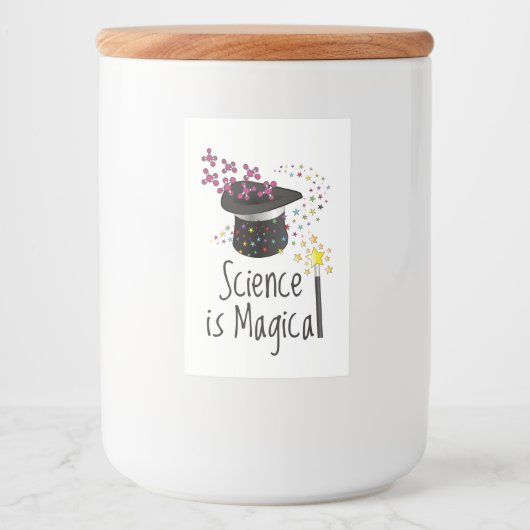 Wetenschap is Magisch Voedselcontainer Etiket (Voorkant)