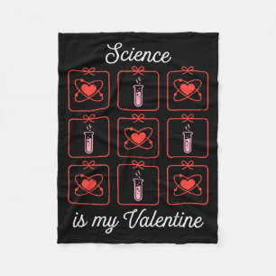 Wetenschap is mijn Valentijn Chemie Atoom Testbuis Fleece Deken