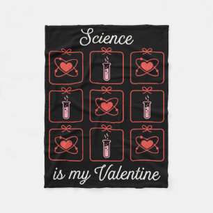 Wetenschap is mijn Valentijnsdag Chemie Atoom Test Fleece Deken