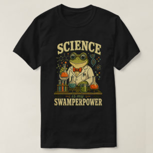 Wetenschap is mijn zwamperpower kikker wetenschapp t-shirt