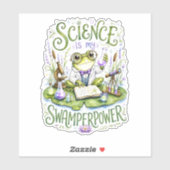 Wetenschap is mijn Zwamperpower Kikkervetenschappe Sticker (Vel)